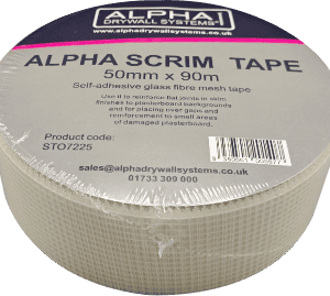 Alpha Drywall Scrim Tape 50mm x 90m (36 per box / 21 box per pallet)